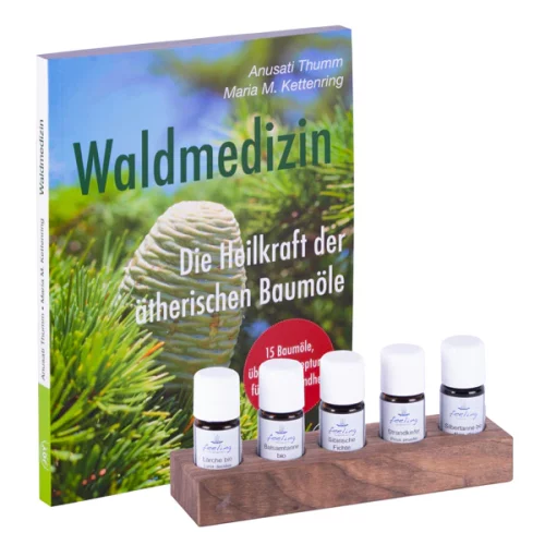 feeling Waldbadenset mit Buch "Waldmedizin" von Anusati Thumm & Maria M. Kettenring