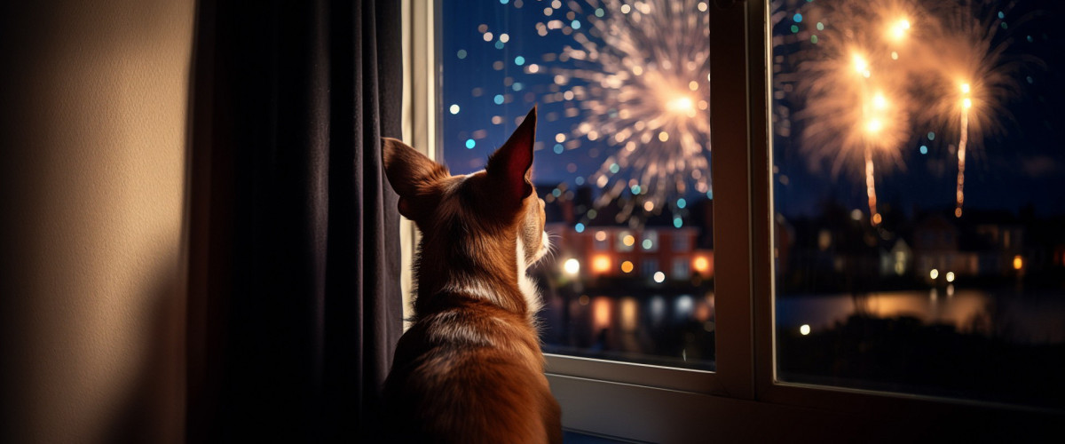 Hund an Silvester