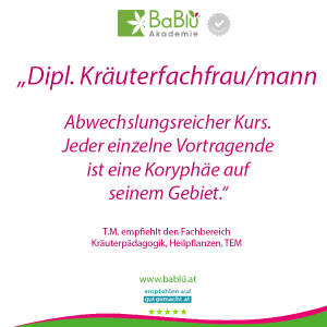 Das sagen unsere AbsolventInnen über die Ausbildung zur Dipl. Kräuterpädagogin und anderen Kräuterkursen bei BaBlü